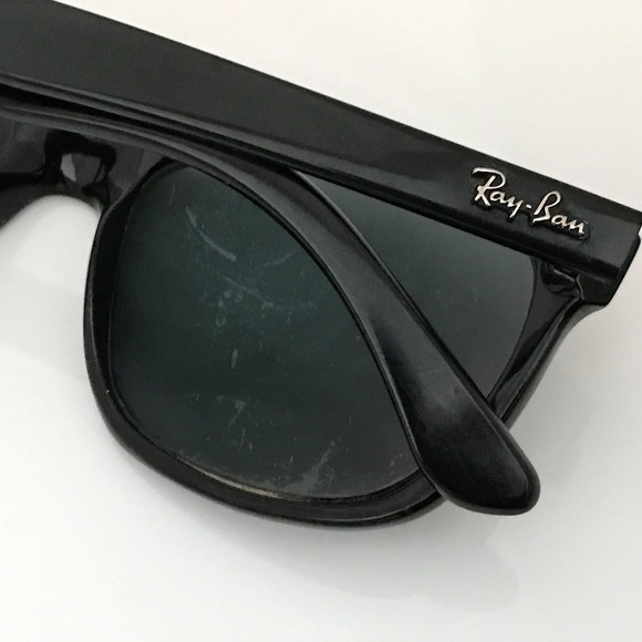 Ray-Ban Sunglasses Frame Black Made in Italy RX Le - Picture 6 of 8